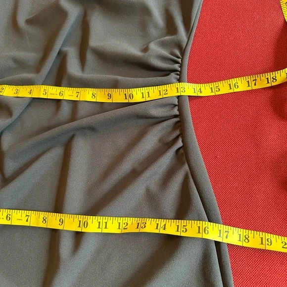 Zara Slate Brown Ruched Waist Short Sleeves Midi Dress, NWT, M - Picture 16 of 16